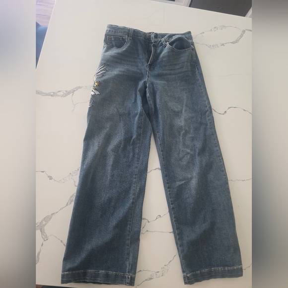 Ed Hardy Blue Jeans with Tattoo-Inspired Lining Sz30 - Picture 5 of 8